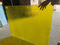 Sapa de vidrieras teñidas de color amarillo de 3 mm de 3 mm 782x960 mm