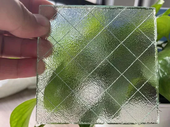 6 mm resistente al fuego de malla transparente de malla pulida en la puerta de fuego con cable