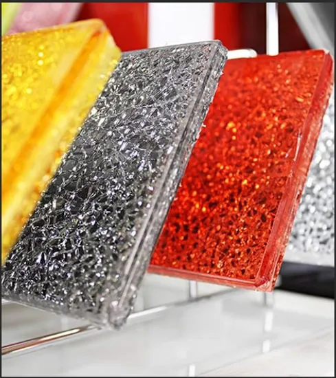 Vidrio decorativo de vidrio roto hielo crujido de vidrio laminado