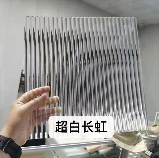 4 mm 5 mm 6 mm 8 mm Extra transparente bajo vidrio estampado de Moru de hierro estriado