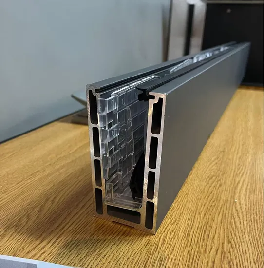 Perfiles de aluminio de vidrio de vidrio de 12 mm Perfiles de canal de aluminio Sistema de balaustrada U canal