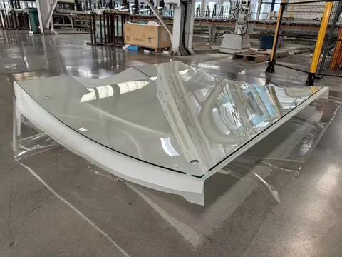 Panel de vidrio curvo laminado despejado claro