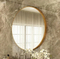 Mirror de baño y baño negro enmarcado de aluminio y baño redondo