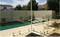 10 mm 12 mm de 12.76 mm de vidrio endurecido por cercas de piscina con espigas y bisagras de las puertas