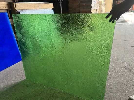 Vidretes teñidos de color verde de 3 mm de 3 mm 782x960 mm