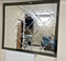 Decoración de fondo de vidrio espejo biselado Mosaico Mosa de azulejos espejo pared