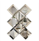 4 mm 5 mm 6 mm Decors de casa Diamond Biseled Borde Mirror Tile