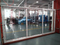 Puerta de balcón deslizante de patio de aluminio de dos pistas y tres pistas de aluminio