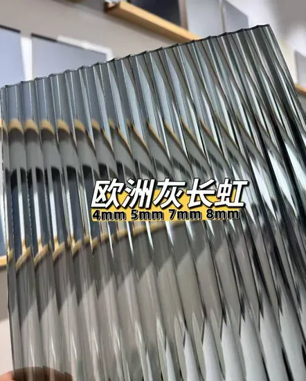 5 mm 7 mm 8 mm Flauta gris Moru Aqualite Ripple barroque Nashiji vidrio estampado