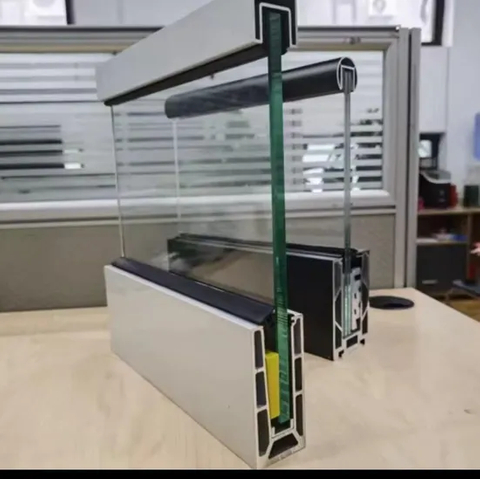 Glass de aluminio Anodizado Balustrada Blanca y Negra Botina y perfil de barandilla superior