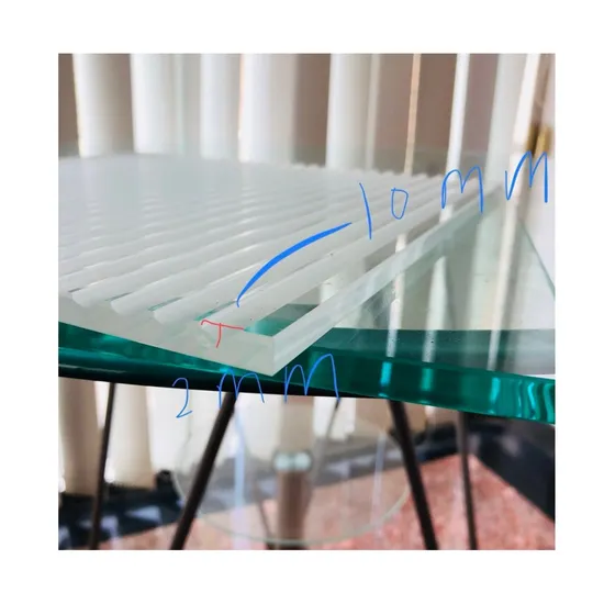 5 mm de 6 mm 8 mm 10 mm transparente de vidrio estriado extra de Moru