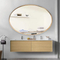 Mirror de baño y baño negro enmarcado de aluminio y baño redondo