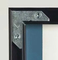 Mirror de baño enmarcado dorado negro de aluminio rectangular cuadrado