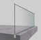 Glass de aluminio Anodizado Balustrada Blanca y Negra Botina y perfil de barandilla superior