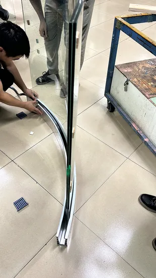 Perfil de balaustrada de flexión de aluminio curvo de aluminio