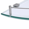 Estante de almacenamiento de baño de vidrio templado de montura de pared de acero inoxidable