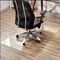 Alfombra de silla de oficina de vidrio templado rectangular para alfombras de madera dura
