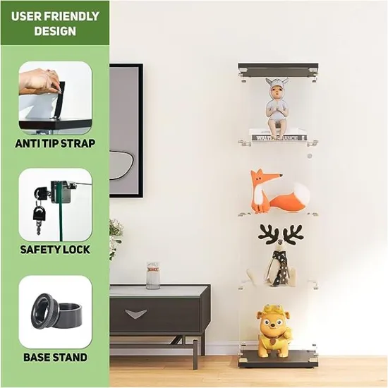 Cáscara de exhibición de iluminación LED CASE DE CONTINADAS DE PROBACIÓN Muebles de exhibición Gabinete de exhibición de vidrio