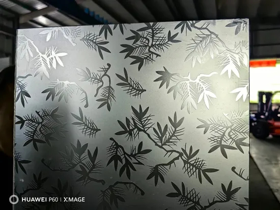 4 mm 5 mm 6 mm 8 mm ácido satinado satinada criba de seda con vidrio flotador esbelto