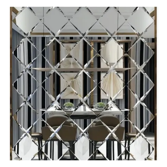 Decoración de fondo de vidrio espejo biselado Mosaico Mosa de azulejos espejo pared