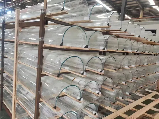 3 mm 4 mm 5 mm 6 mm 8 mm de vidrio templado curvo de arco semi redondo