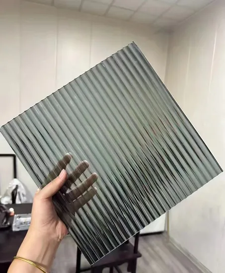 5 mm 6 mm 8 mm Tintado de color gris marrón tintado Moru Vidrio con estampado de color cañado estriado