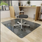 Alfombra de silla de oficina de vidrio templado rectangular para alfombras de madera dura