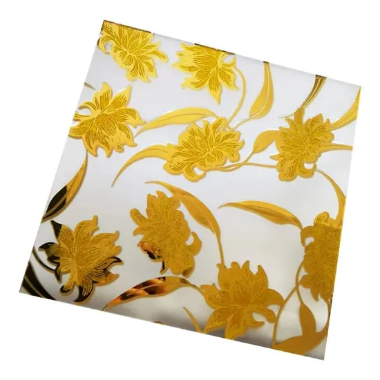 Ice Flower Decorative Frosted Glass Float Glass con recubrimiento de titanio y patrón