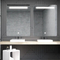 Baño LED de retroiluminación iluminada de ácido helado de diseño grabado espejo plateado