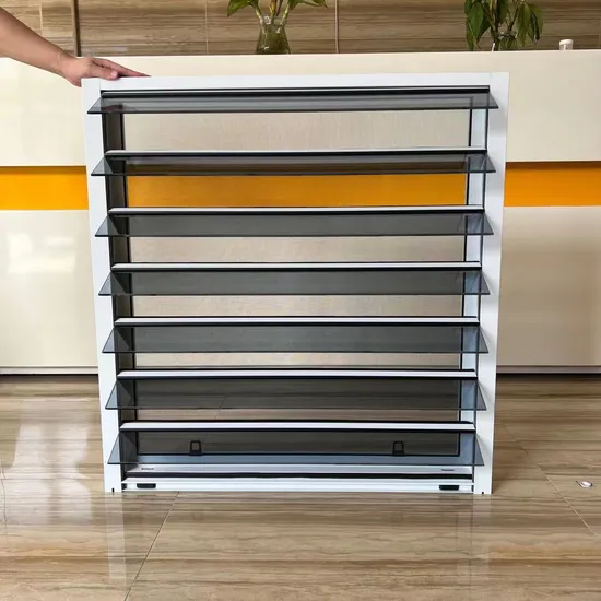 Ventana de jalousie de vidrio de aluminio